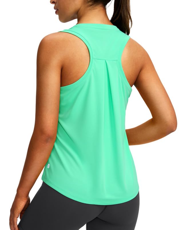Women's Workout Tops Racerback Athletic Tank Tops Sleeveless Loose Fit Yoga Running Gym Shirts for Women