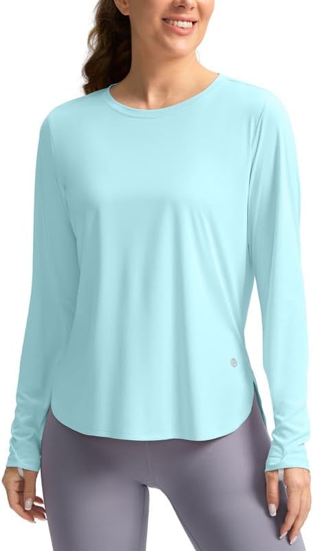 Women's Sun Shirts UPF 50+ Long Sleeve UV Protection Shirt Lightweight Quick Dry Workout Hiking Tops for Women