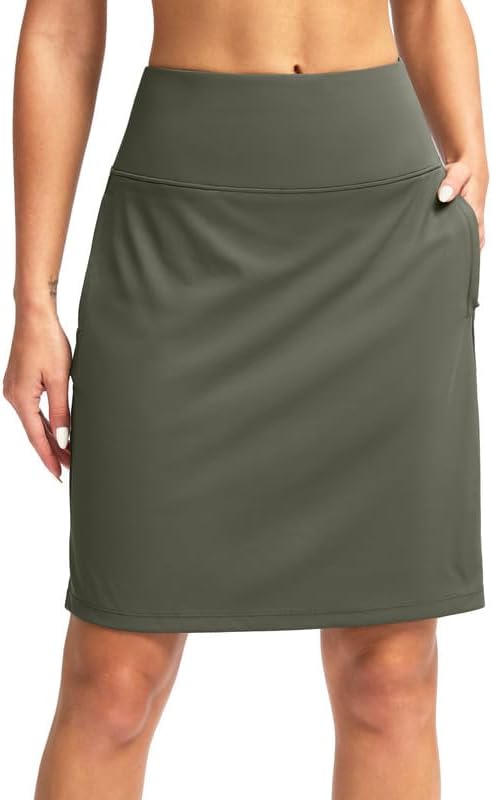 G Gradual 20" Golf Skorts Skirts for Women with 7 Pockets Knee Length Skort Athletic Modest Long Tennis Skirts for Women