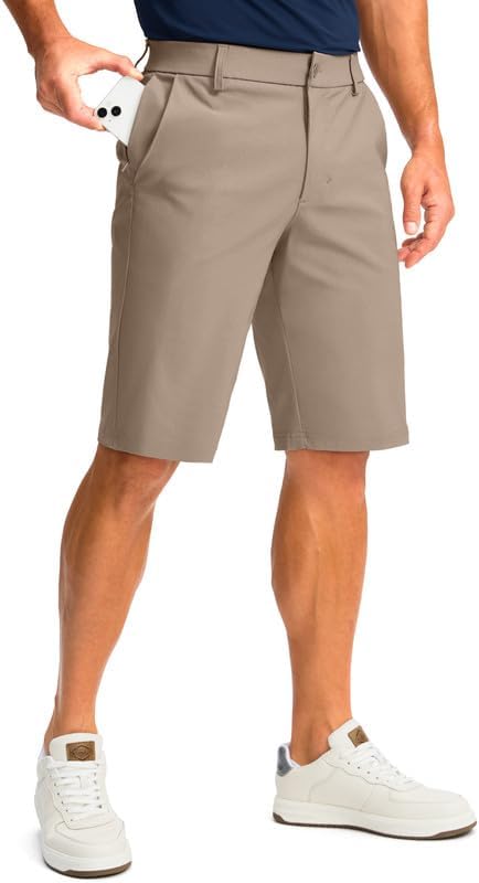 Men's Golf Shorts with 5 Pockets 11" Inseam Stretch Quick Dry Casual Work Dress Shorts for Men