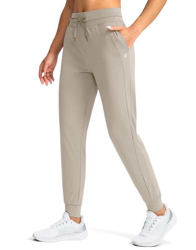 G Gradual Women's Joggers Pants with Zipper Pockets High Waisted Athletic Tapered Sweatpants for Women Workout Lounge