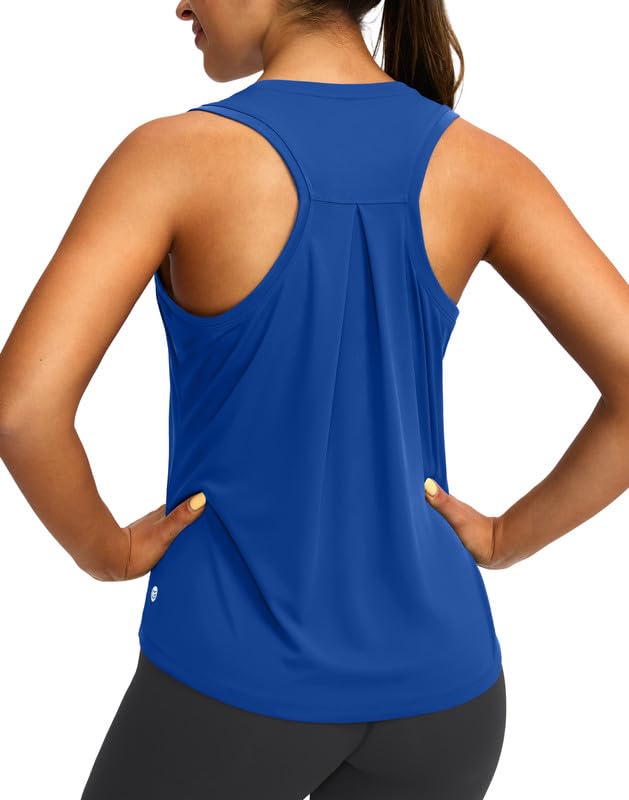 Women's Workout Tops Racerback Athletic Tank Tops Sleeveless Loose Fit Yoga Running Gym Shirts for Women