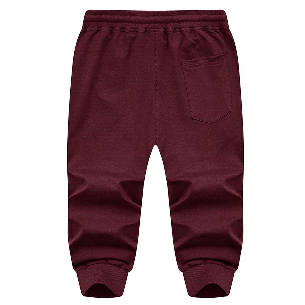 MAGNIVIT Men's 3/4 Jogger Capri Pants Workout Gym Below Knee Shorts Zipper Pockets Jogger Sweatpant Capris for Men