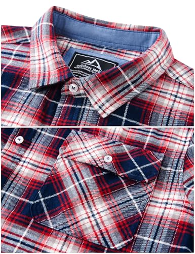 MAGNIVIT Men's Flannel Shirts Cotton Long Sleeve Plaid Casual Button Down Soft Comfortable Shirt for Men