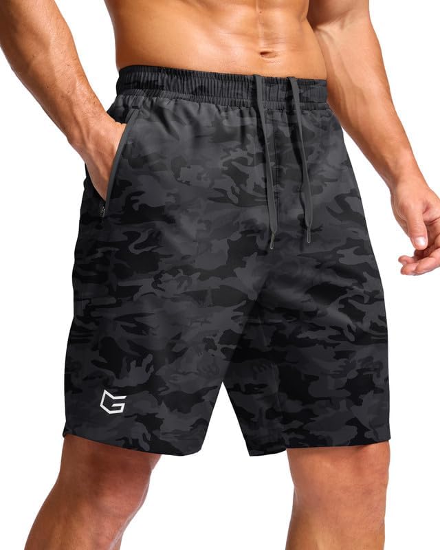 G Gradual Men's Athletic Running Shorts with Zipper Pockets Quick Dry 7"/ 5"/ 9" Workout Gym Shorts for Basketball Hiking