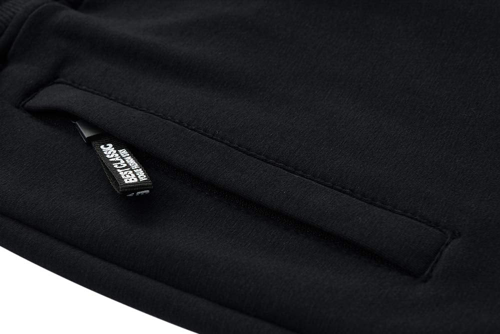 MAGNIVIT Men's 3/4 Jogger Capri Pants Workout Gym Below Knee Shorts Zipper Pockets Jogger Sweatpant Capris for Men