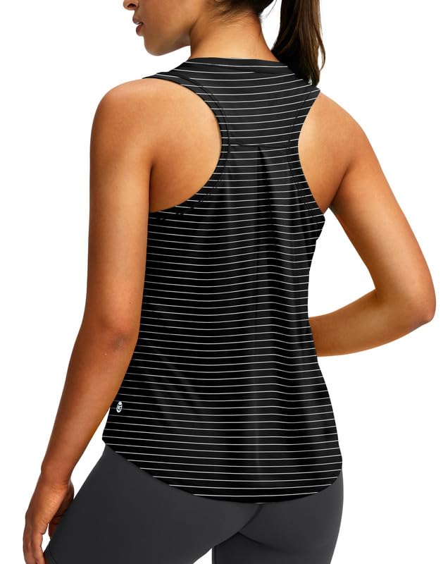 Women's Workout Tops Racerback Athletic Tank Tops Sleeveless Loose Fit Yoga Running Gym Shirts for Women