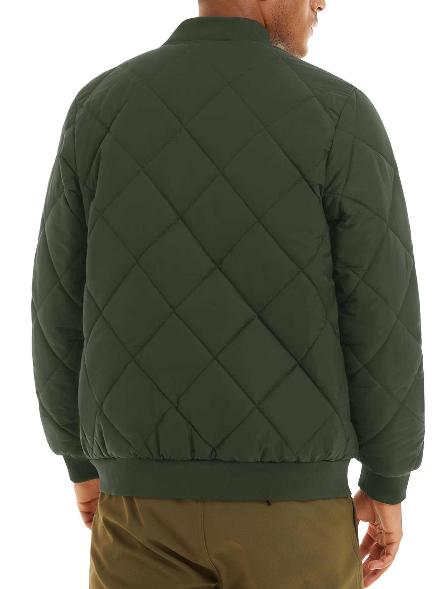 MAGNIVIT Men's Bomber Jacket Winter Fall Quilted Puffer Jacket Warm Padded Coats