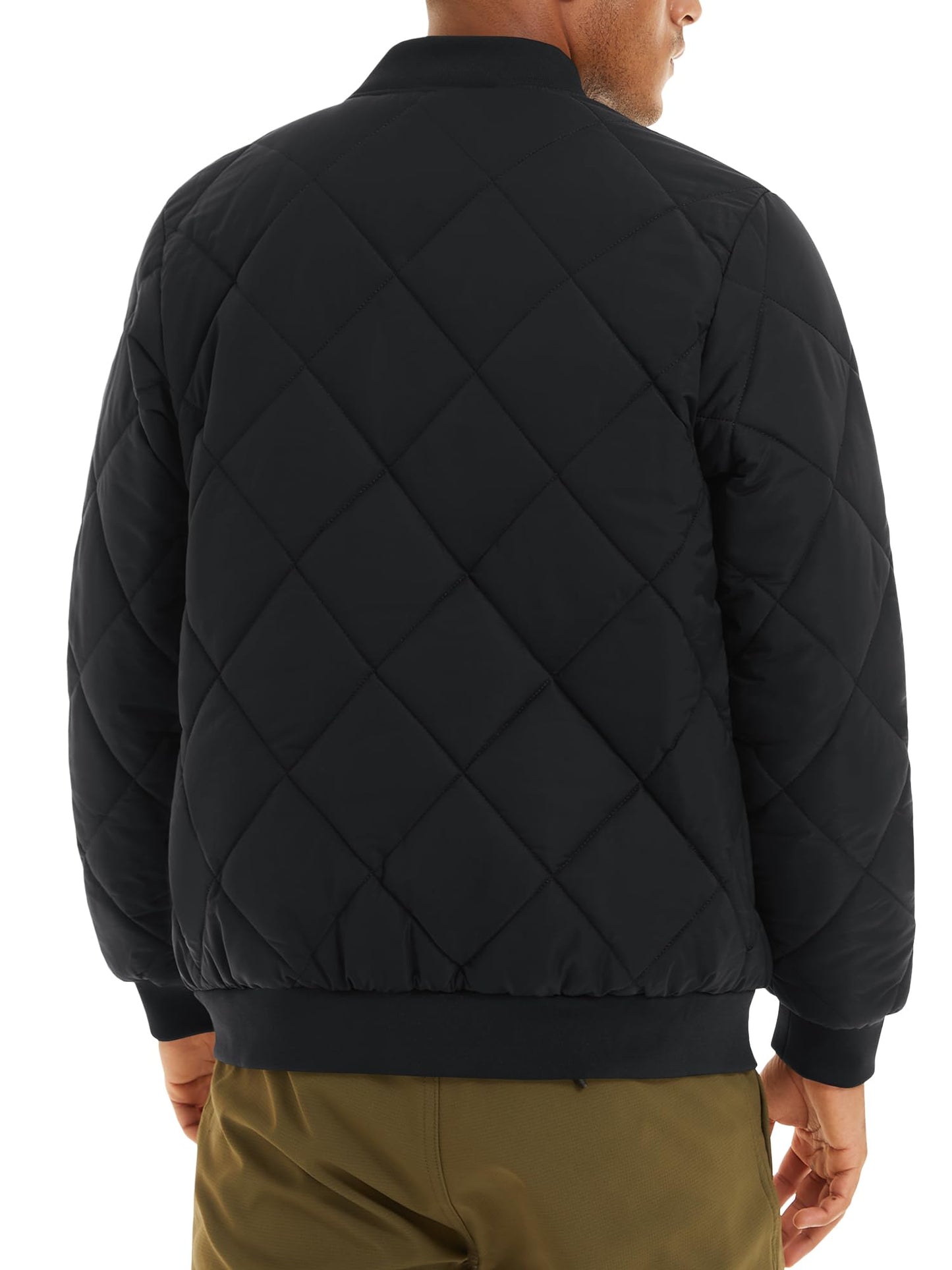 MAGNIVIT Men's Bomber Jacket Winter Fall Quilted Puffer Jacket Warm Padded Coats