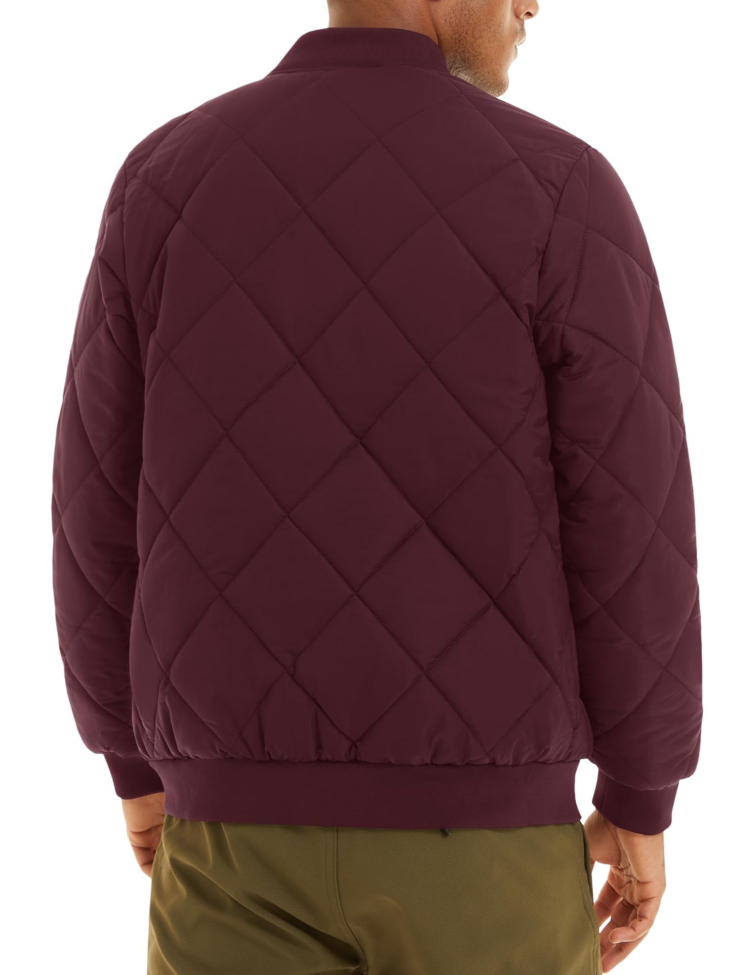 MAGNIVIT Men's Bomber Jacket Winter Fall Quilted Puffer Jacket Warm Padded Coats