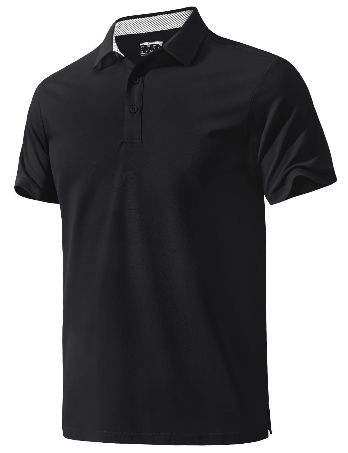 MAGNIVIT Mens Polo Shirts Short Sleeve Athletic Golf Shirts Moisture Wicking 3-Button Casual Cotton Collared Shirt
