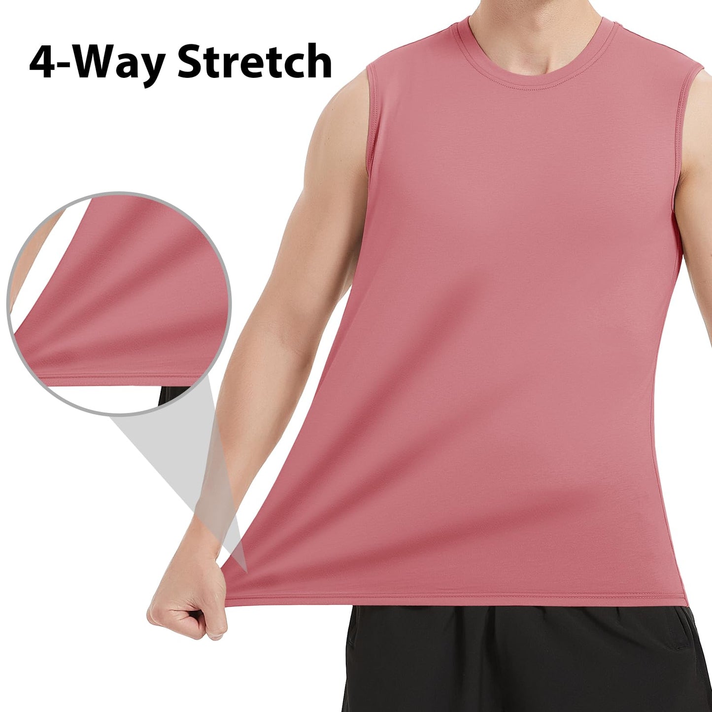 MAGNIVIT Men's Cotton Tank Tops Workout Gym Moisture Wicking T Shirts Muscle Athletic Sleeveless Top