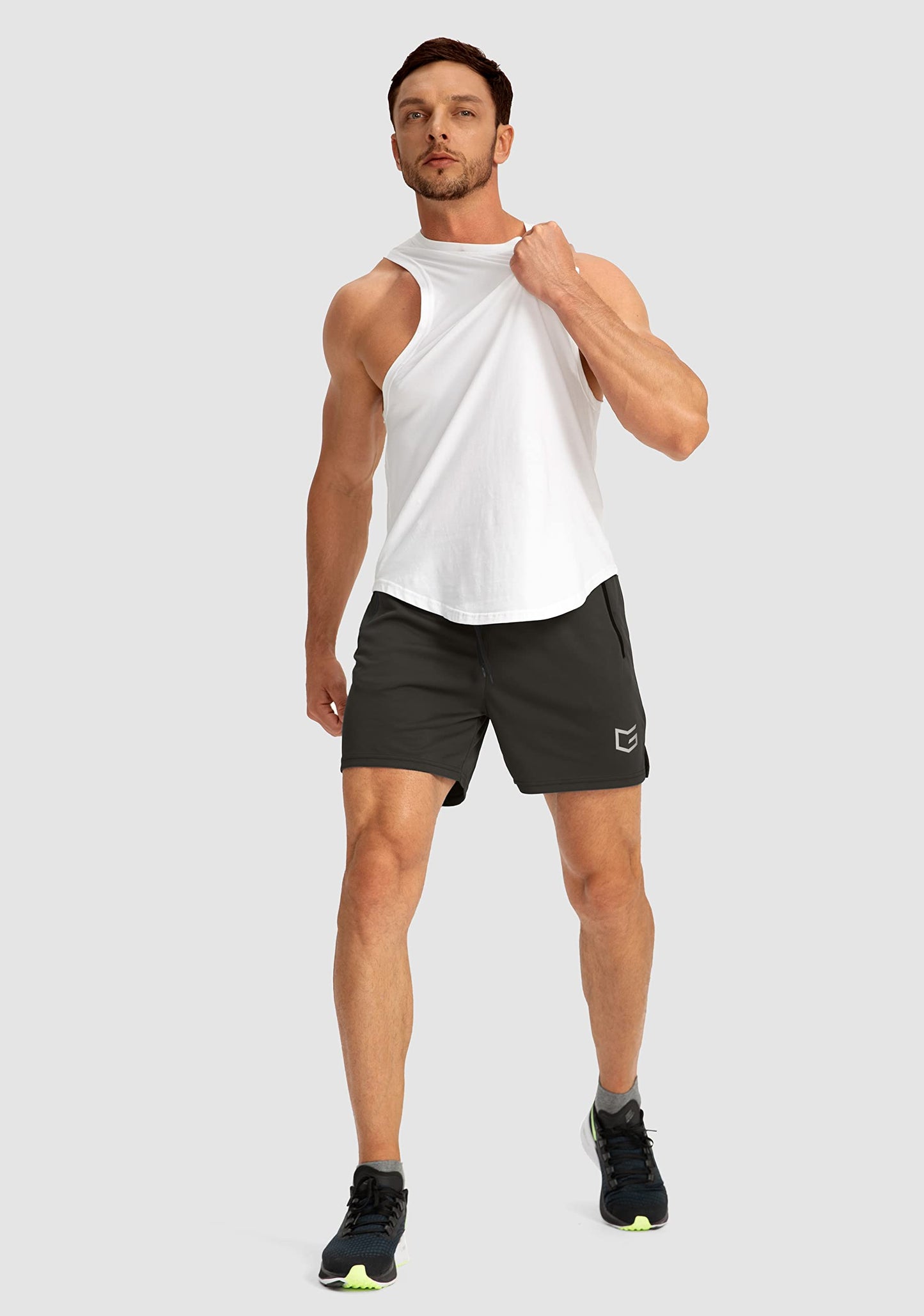 G Gradual Men's Running Shorts with Zipper Pockets Quick Dry Gym Athletic Workout 5" Shorts for Men