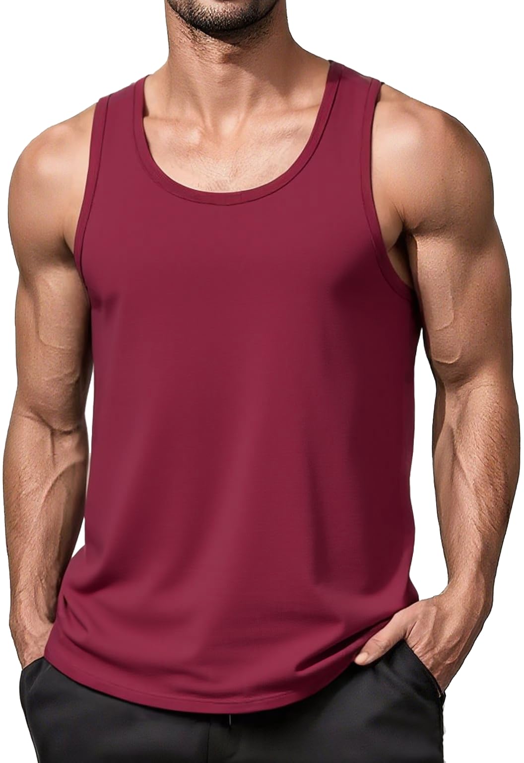 MAGNIVIT Cotton Workout Sleeveless Shirts for Men Quick Dry Muscle Shirt Lightweight Summer Running Tank Tops