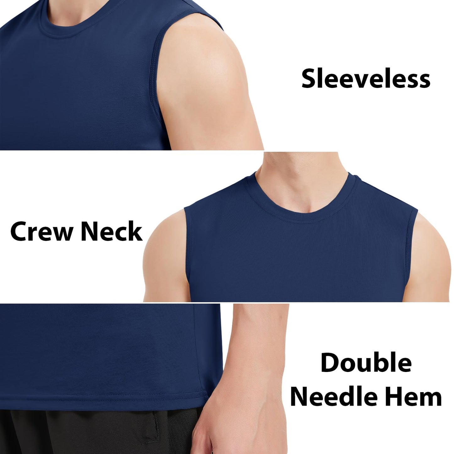 MAGNIVIT Men's Cotton Tank Tops Workout Gym Moisture Wicking T Shirts Muscle Athletic Sleeveless Top