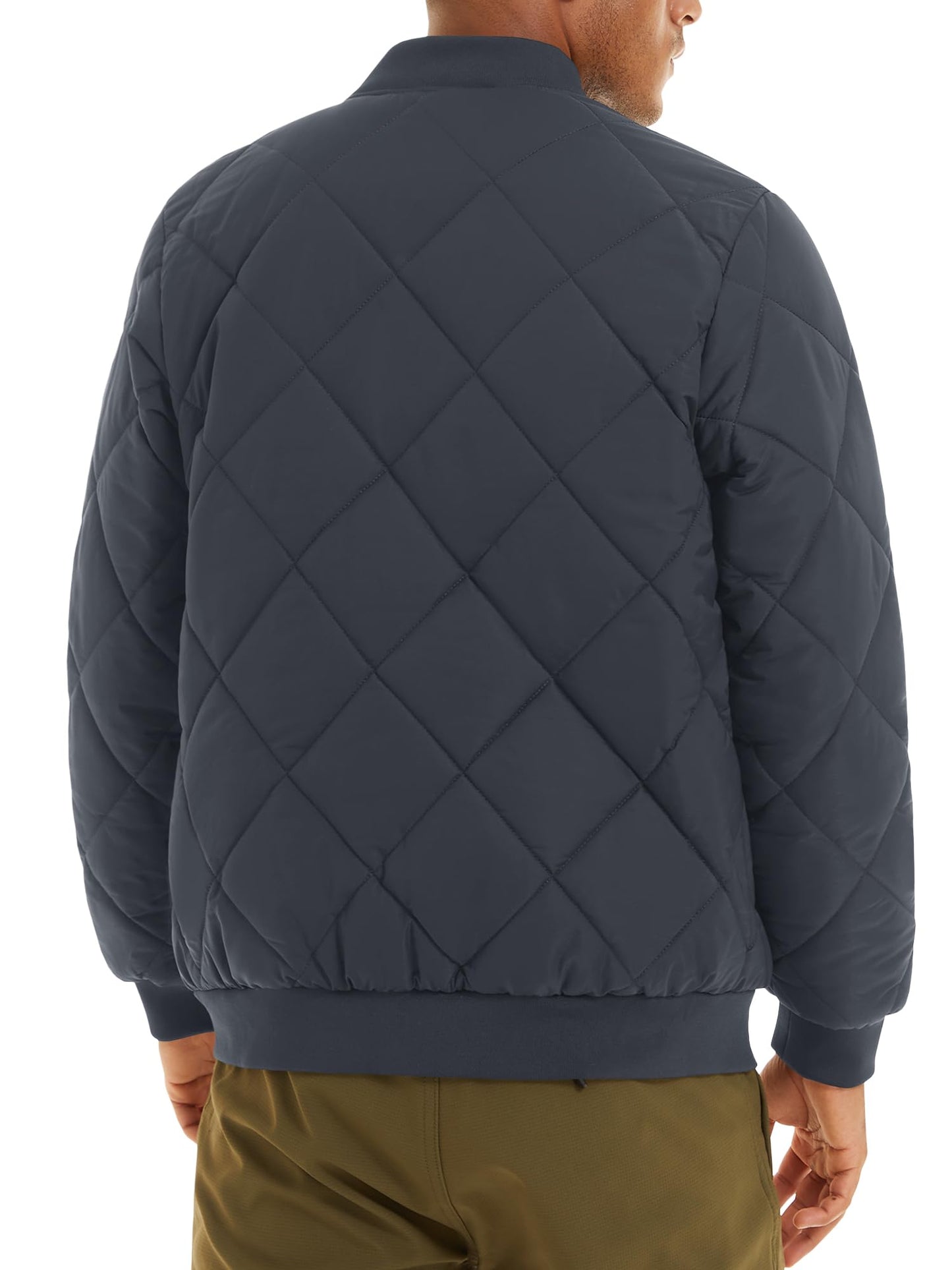 MAGNIVIT Men's Bomber Jacket Winter Fall Quilted Puffer Jacket Warm Padded Coats