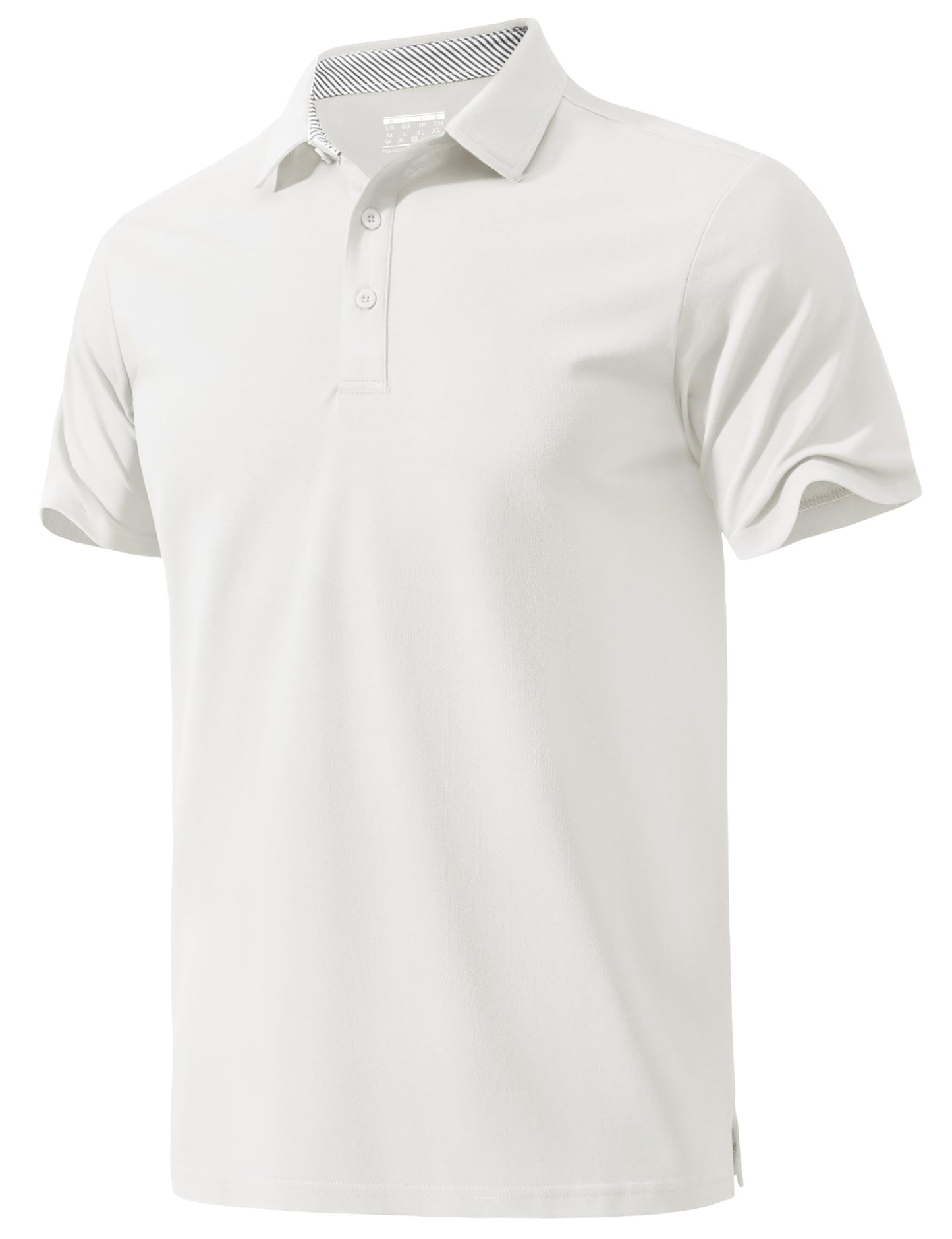 MAGNIVIT Mens Polo Shirts Short Sleeve Athletic Golf Shirts Moisture Wicking 3-Button Casual Cotton Collared Shirt