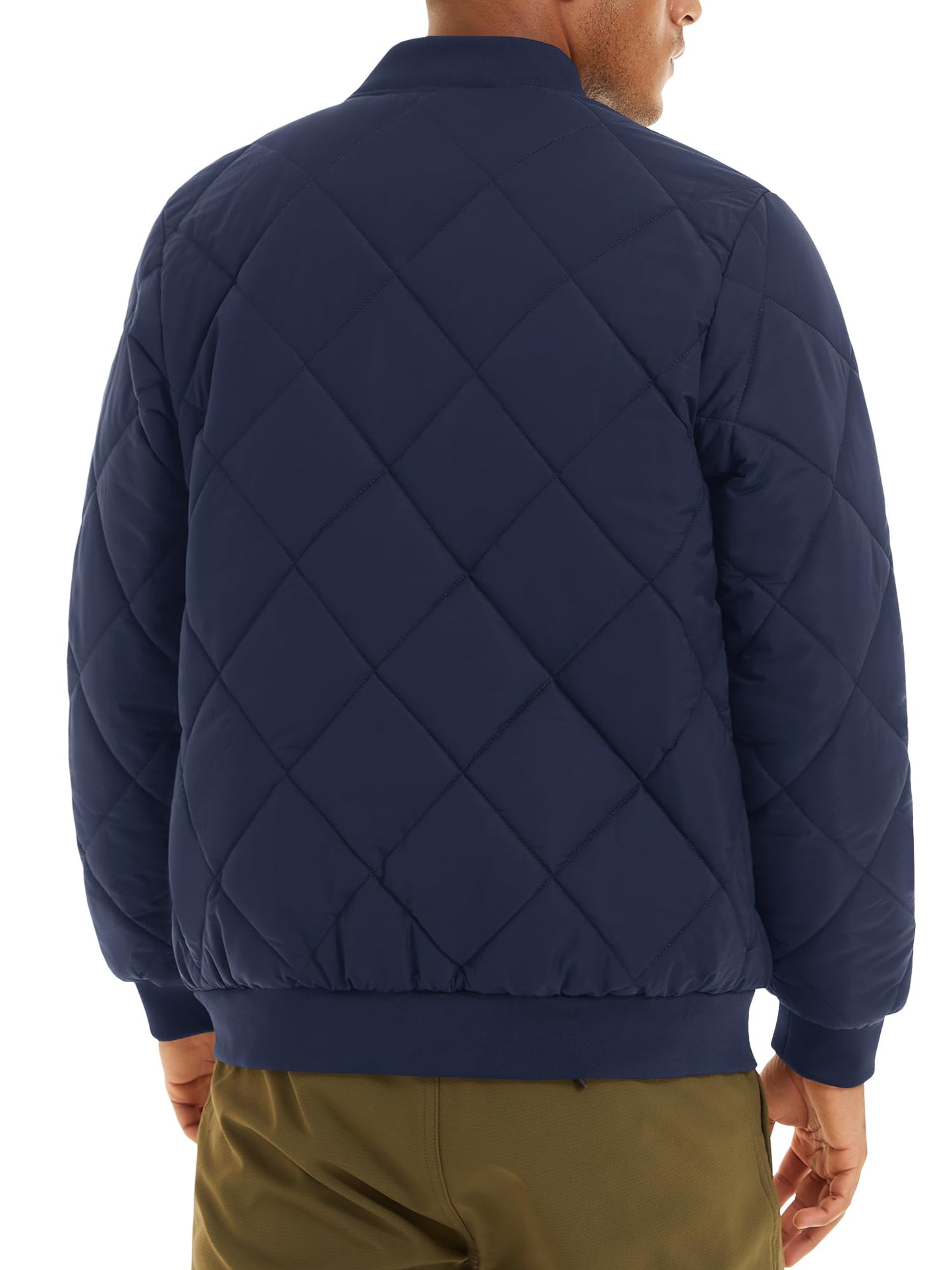 MAGNIVIT Men's Bomber Jacket Winter Fall Quilted Puffer Jacket Warm Padded Coats