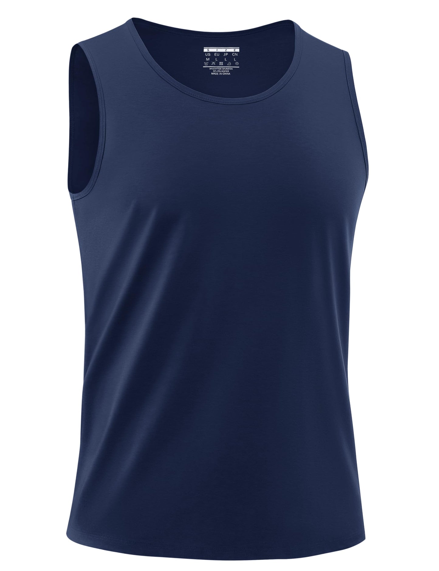 MAGNIVIT Mens Tank Top UPF50+ Summer Sleeveless Muscle Shirts Cotton Blend Casual Tee Cooling Gym Workout Shirts