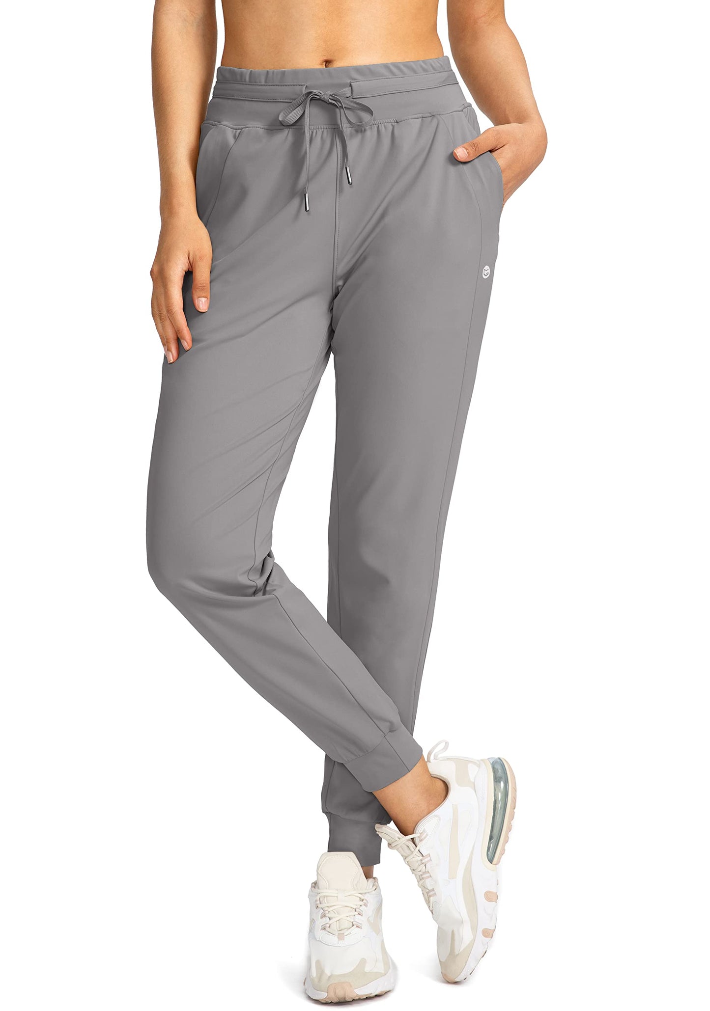 G Gradual Women's Joggers Pants with Zipper Pockets High Waisted Athletic Tapered Sweatpants for Women Workout Lounge