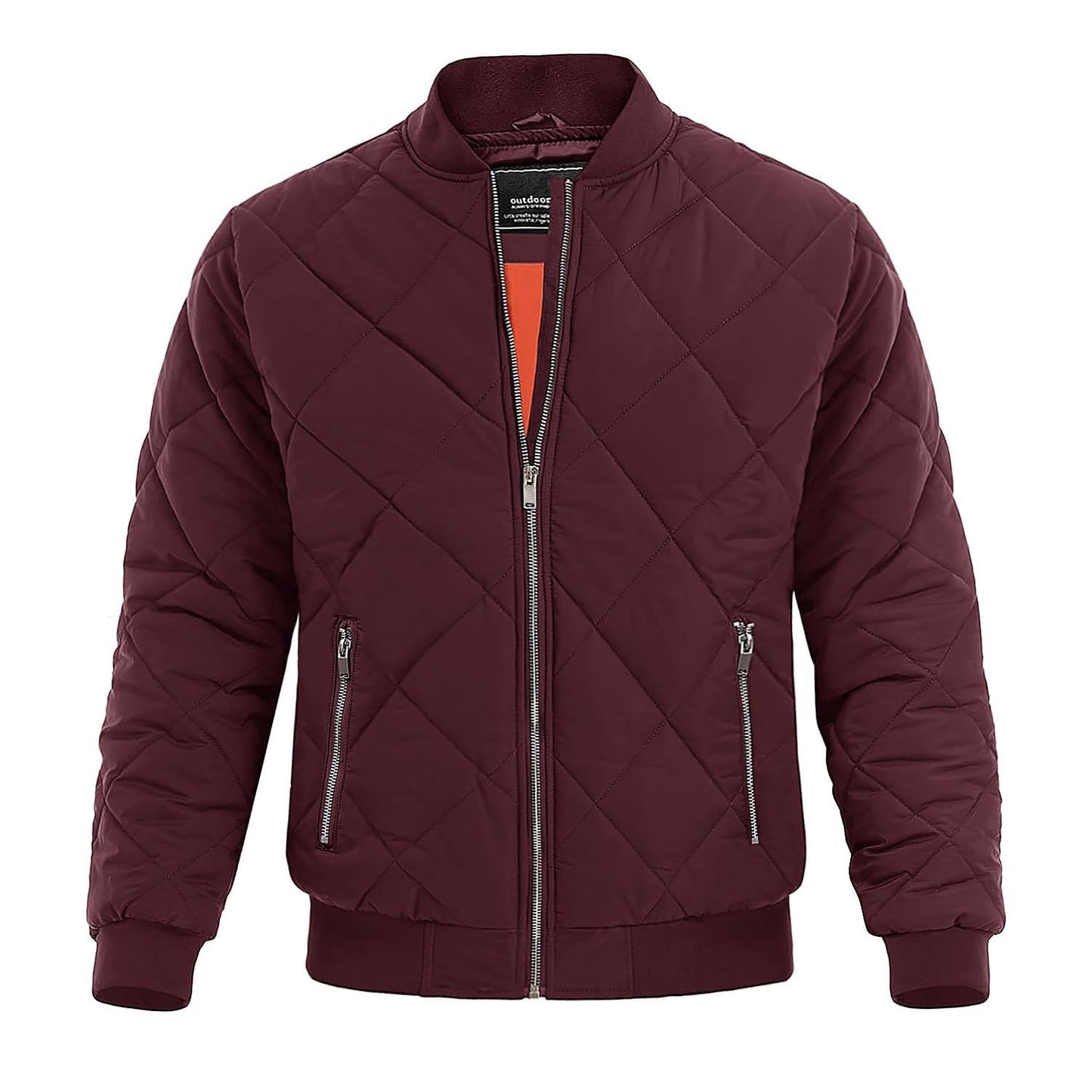 MAGNIVIT Men's Bomber Jacket Winter Fall Quilted Puffer Jacket Warm Padded Coats