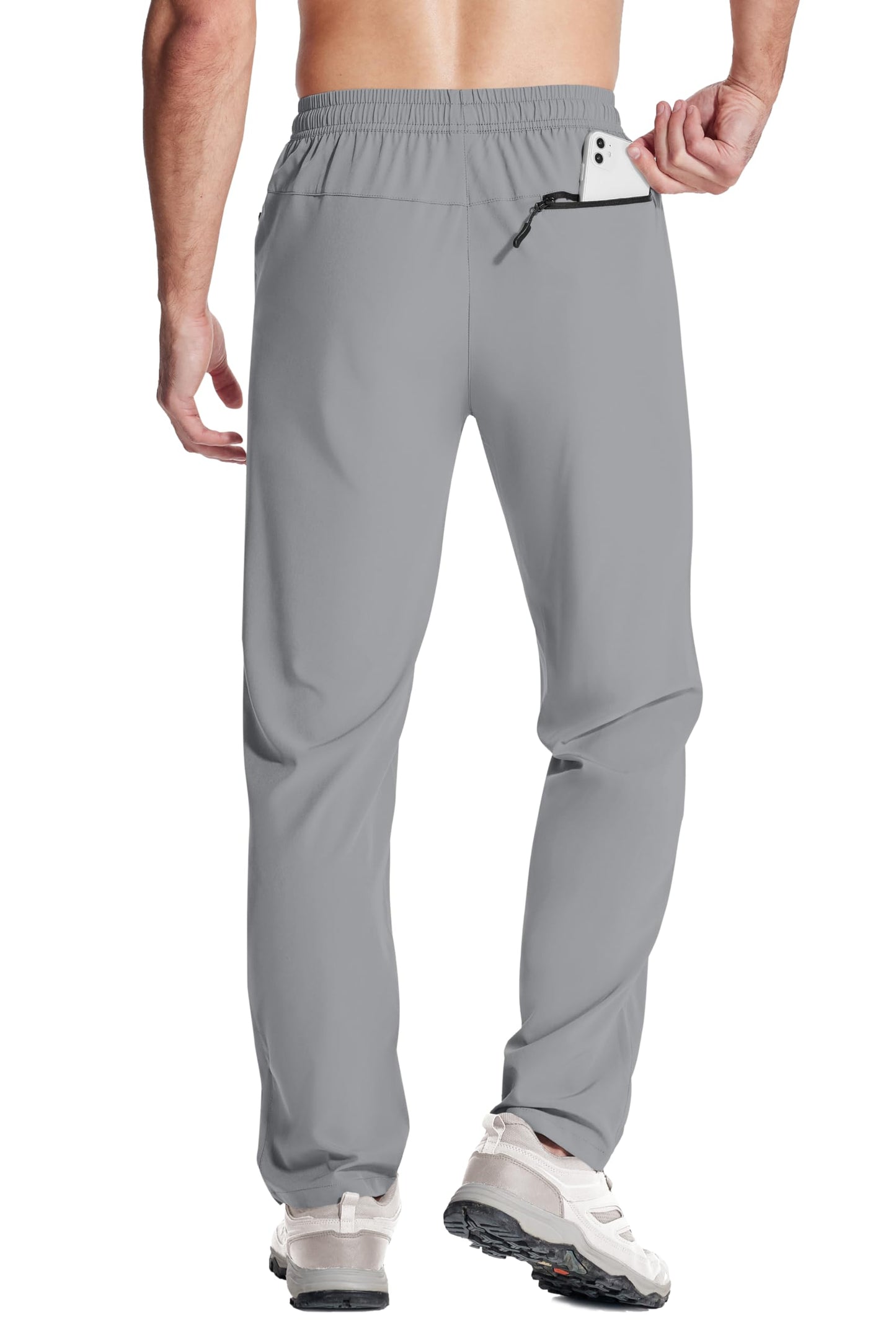 MAGNIVIT Men's Sweatpants with Zipper Pocket Lightweight Quick Dry Athletic Pants Elastic Waist Casual Jogger Gym Hiking Pant