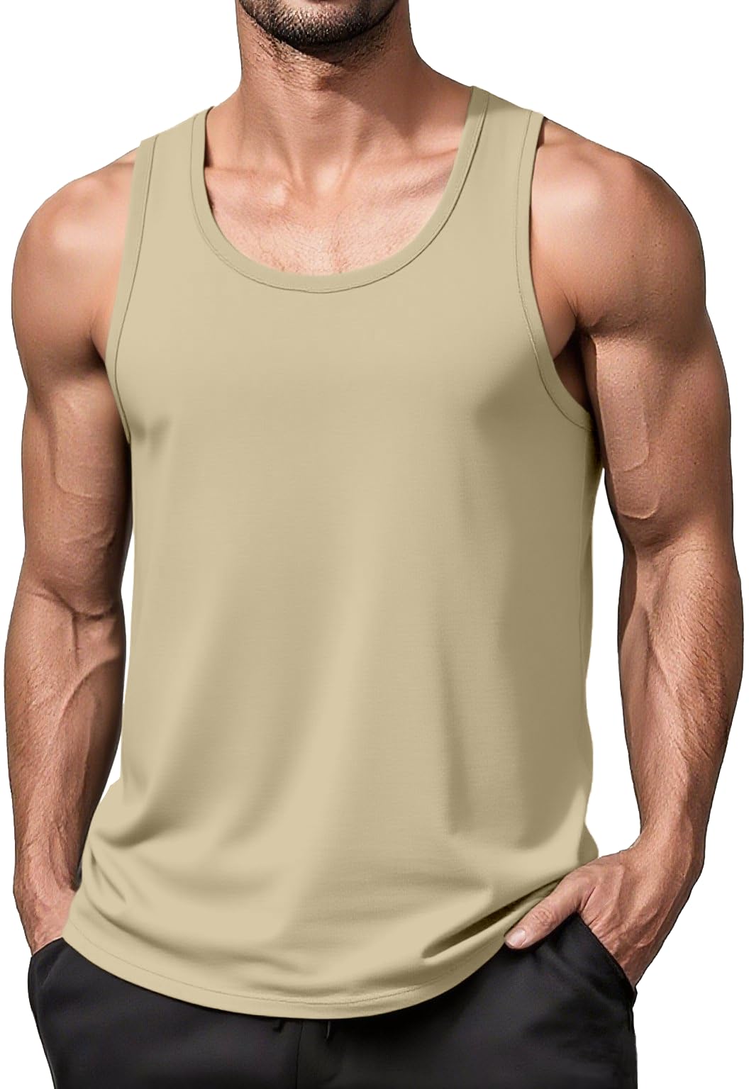 MAGNIVIT Cotton Workout Sleeveless Shirts for Men Quick Dry Muscle Shirt Lightweight Summer Running Tank Tops