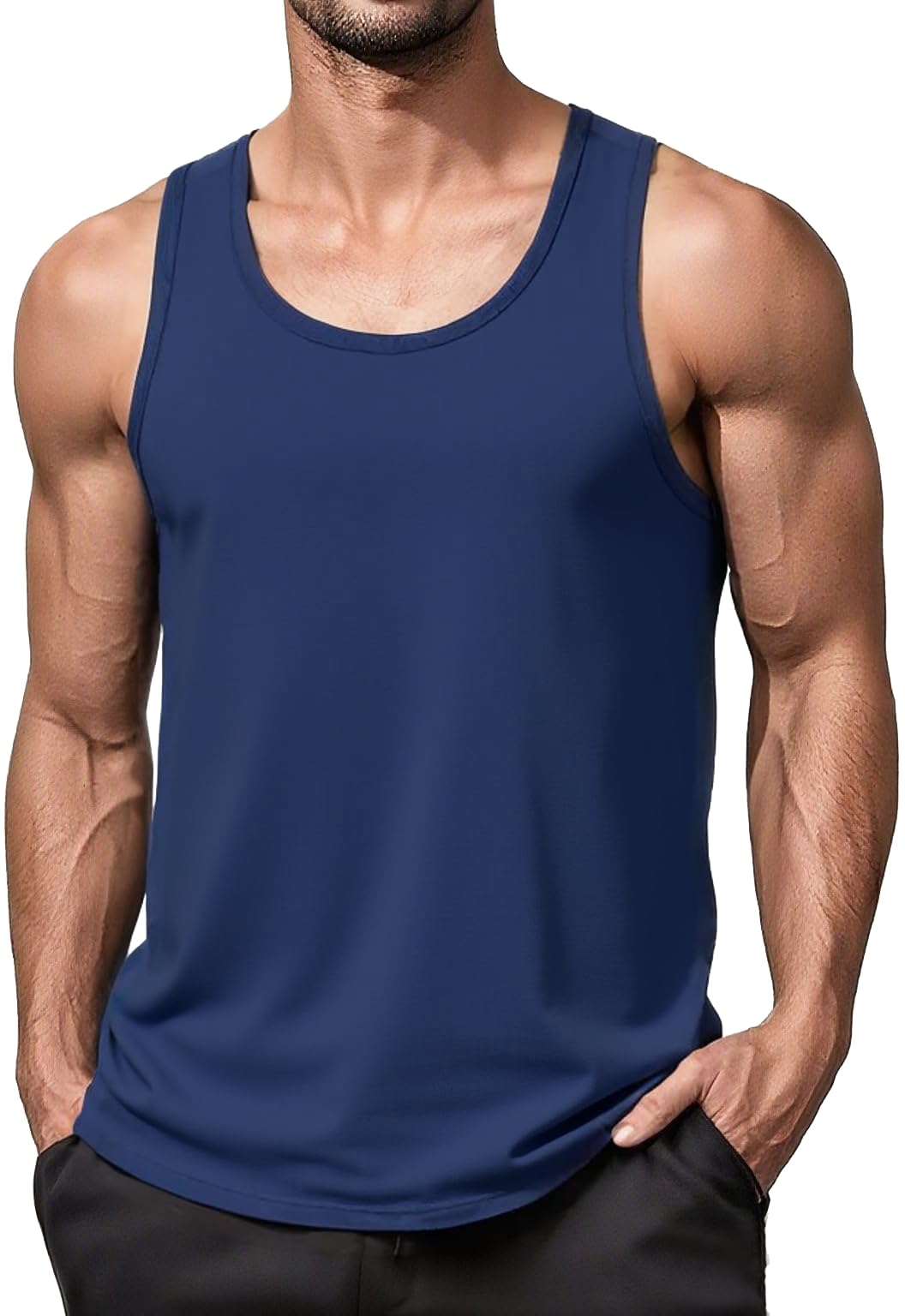 MAGNIVIT Cotton Workout Sleeveless Shirts for Men Quick Dry Muscle Shirt Lightweight Summer Running Tank Tops