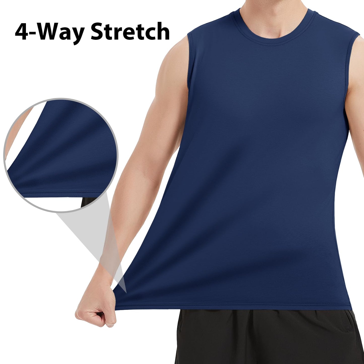 MAGNIVIT Men's Cotton Tank Tops Workout Gym Moisture Wicking T Shirts Muscle Athletic Sleeveless Top
