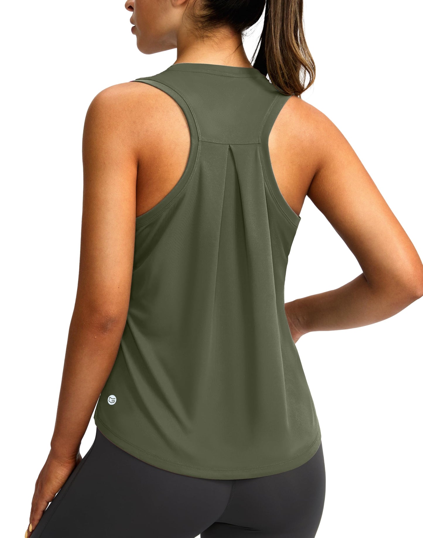 Women's Workout Tops Racerback Athletic Tank Tops Sleeveless Loose Fit Yoga Running Gym Shirts for Women