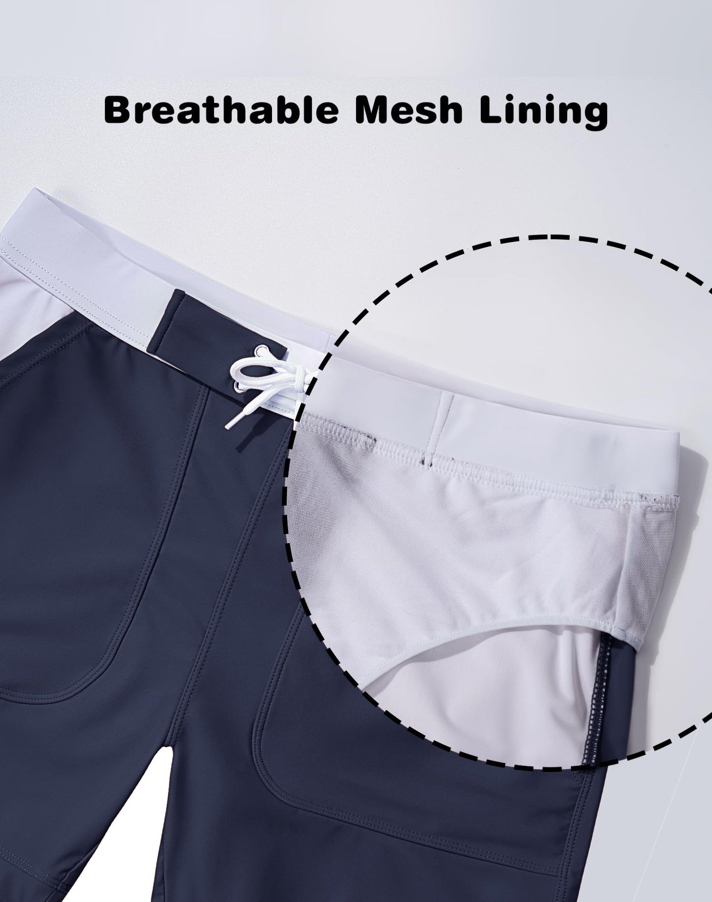 MAGNIVIT Men's Swimwear Swimsuits Solid Basic Long Swim Sport Trunks Board Shorts with Pockets