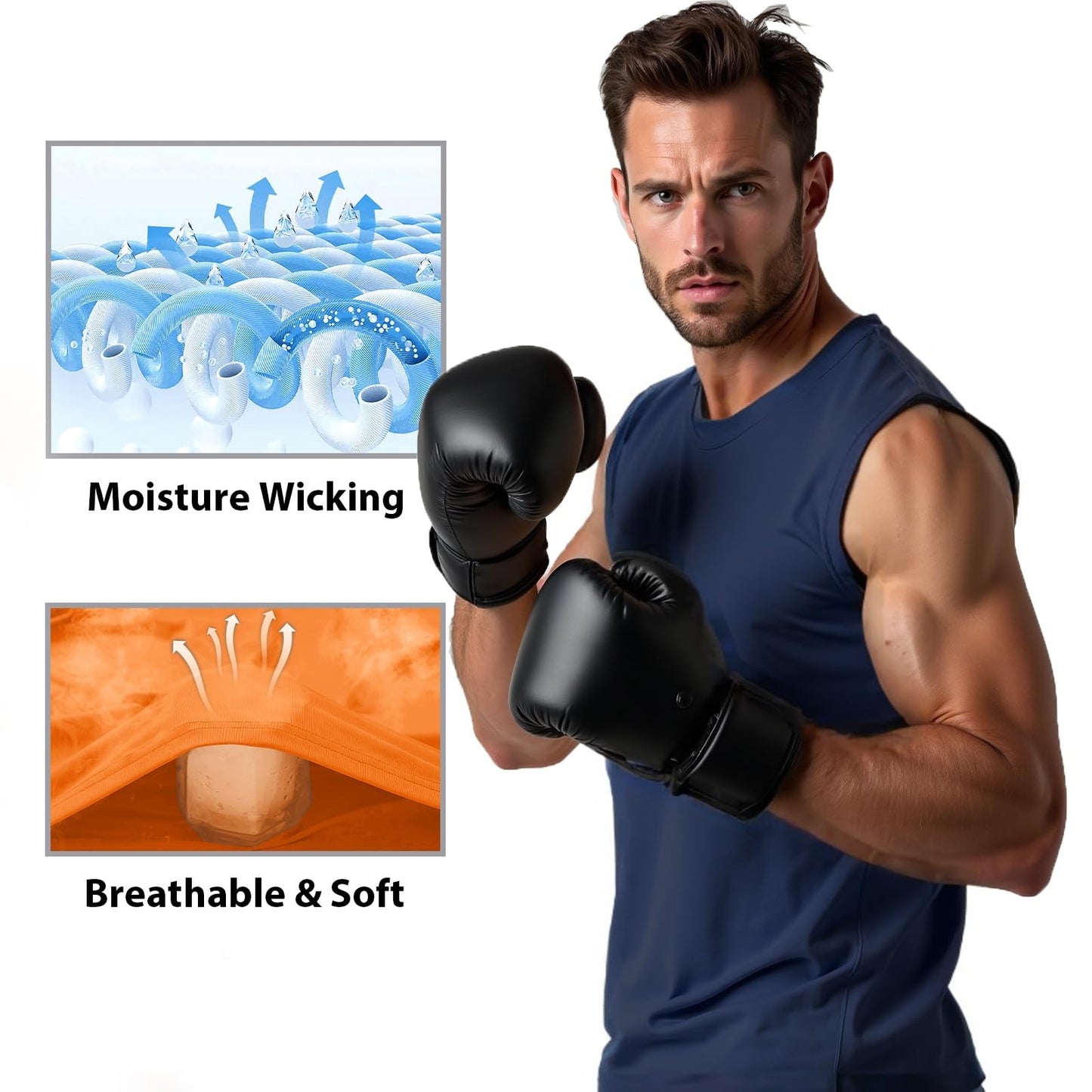 MAGNIVIT Men's Cotton Tank Tops Workout Gym Moisture Wicking T Shirts Muscle Athletic Sleeveless Top