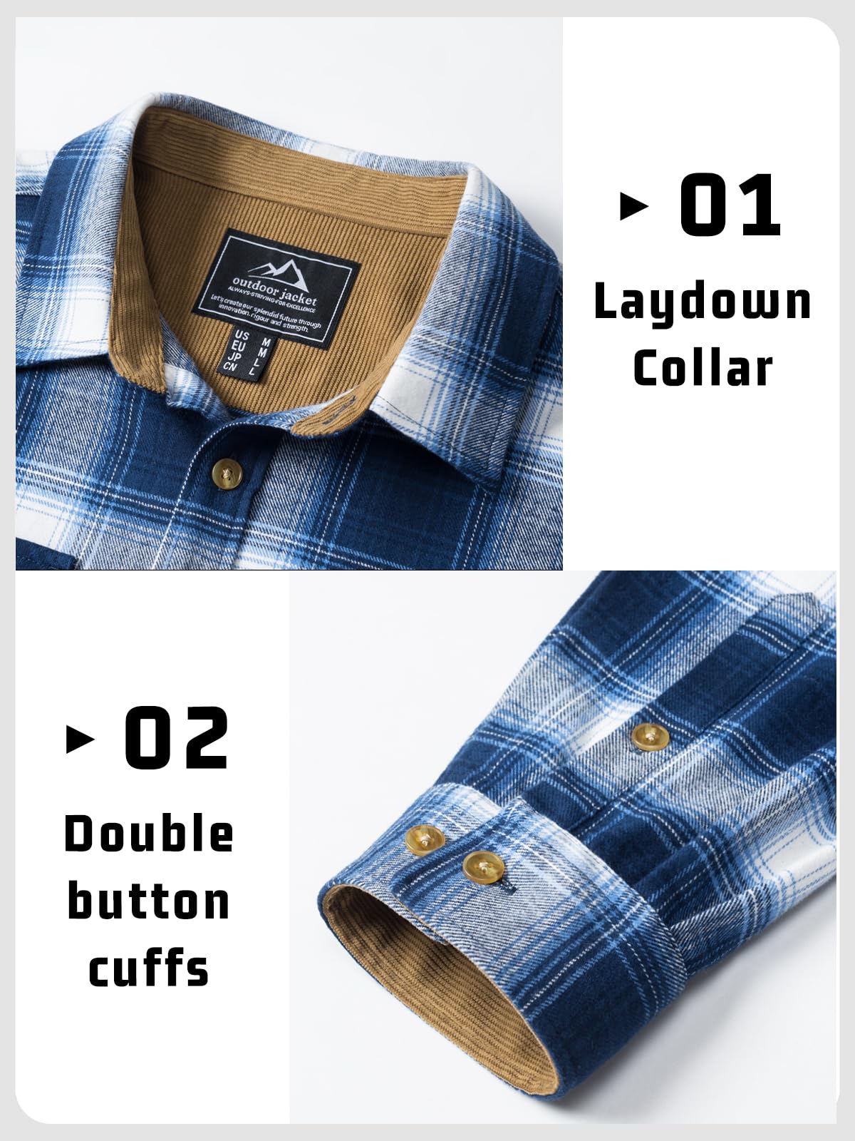 MAGNIVIT Men's Button Down Regular Fit Long Sleeve Plaid Flannel Casual Shirts