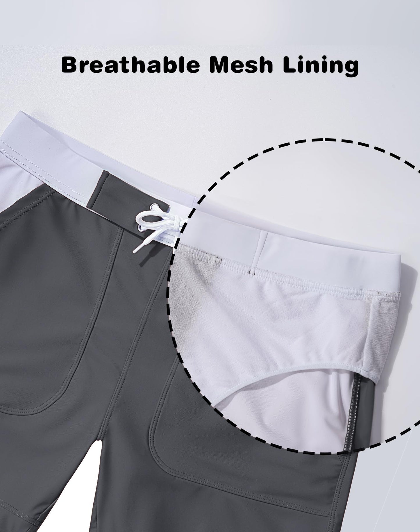 MAGNIVIT Men's Swimwear Swimsuits Solid Basic Long Swim Sport Trunks Board Shorts with Pockets