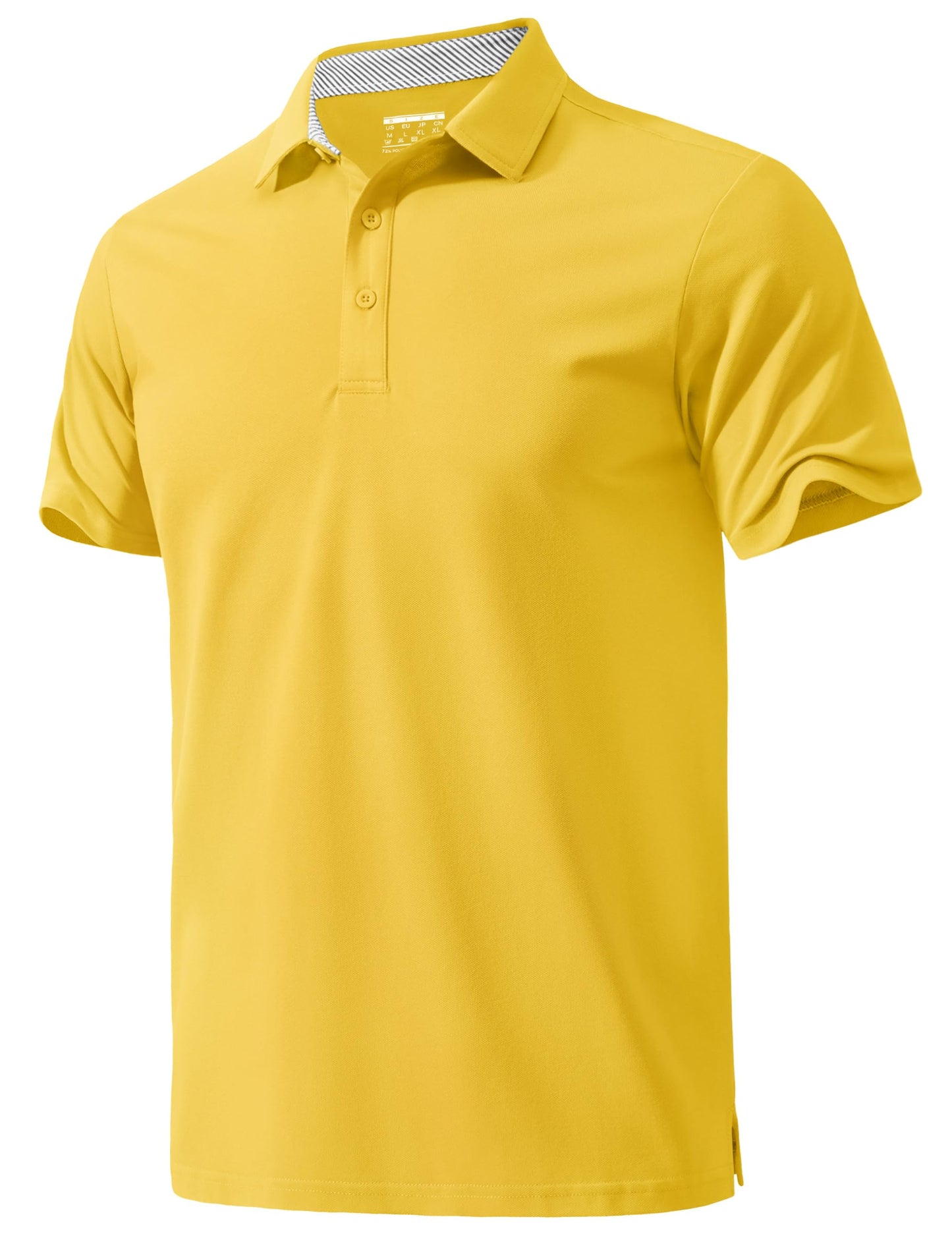 MAGNIVIT Mens Polo Shirts Short Sleeve Athletic Golf Shirts Moisture Wicking 3-Button Casual Cotton Collared Shirt