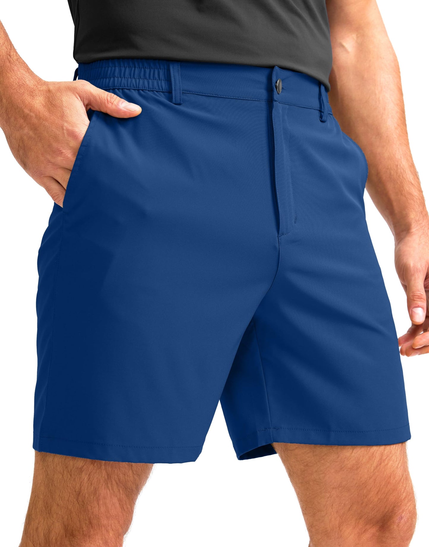 Men's Casual Shorts 7" Lightweight Golf Shorts for Men Stretch with 3 Pockets Quick Dry Breathable Work Shorts