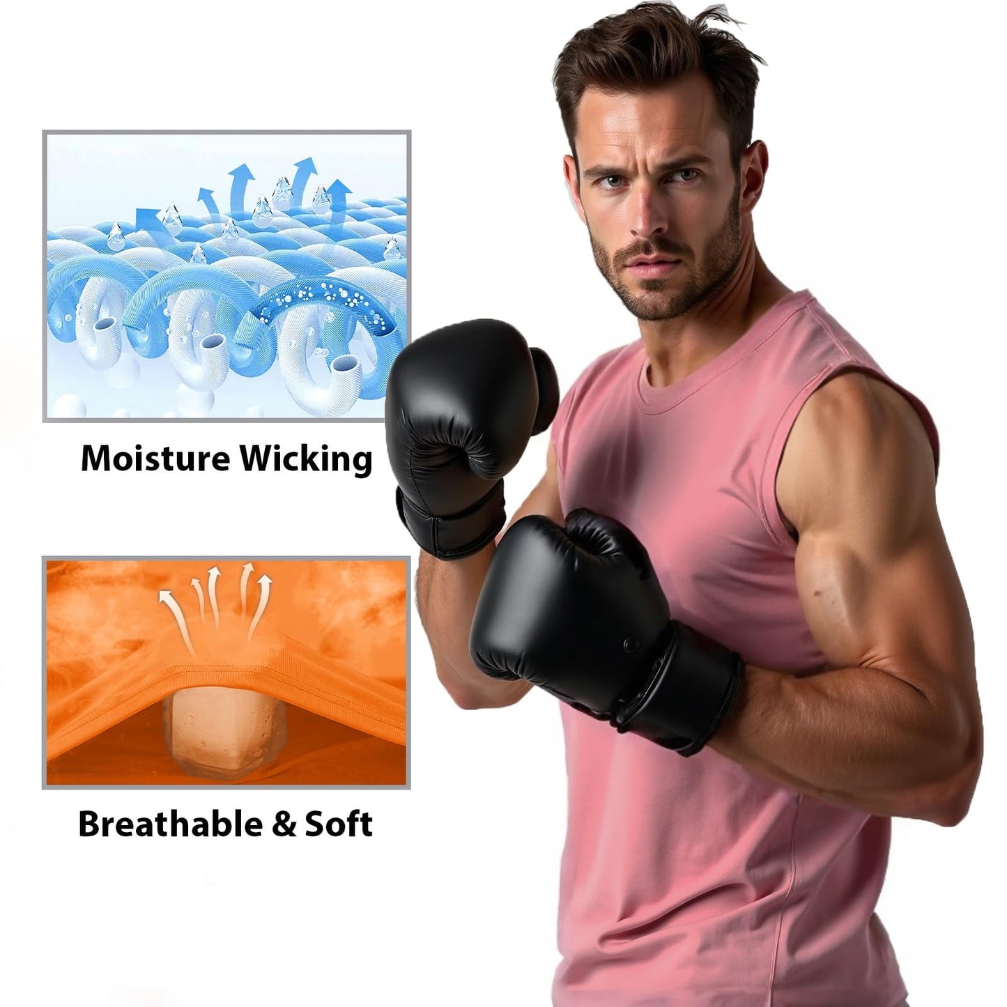MAGNIVIT Men's Cotton Tank Tops Workout Gym Moisture Wicking T Shirts Muscle Athletic Sleeveless Top