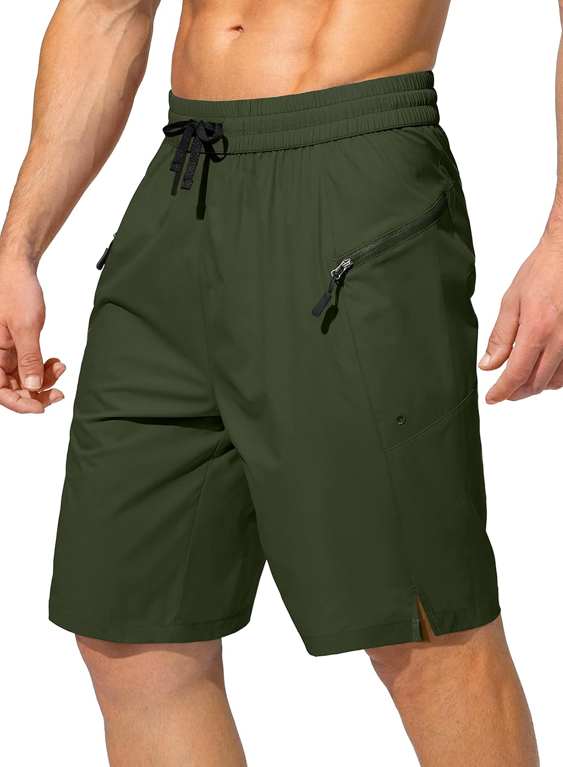Men's Swim Trunks Quick Dry Board Shorts with Zipper Pockets Beach Shorts Bathing Suits for Men - No Mesh Liner