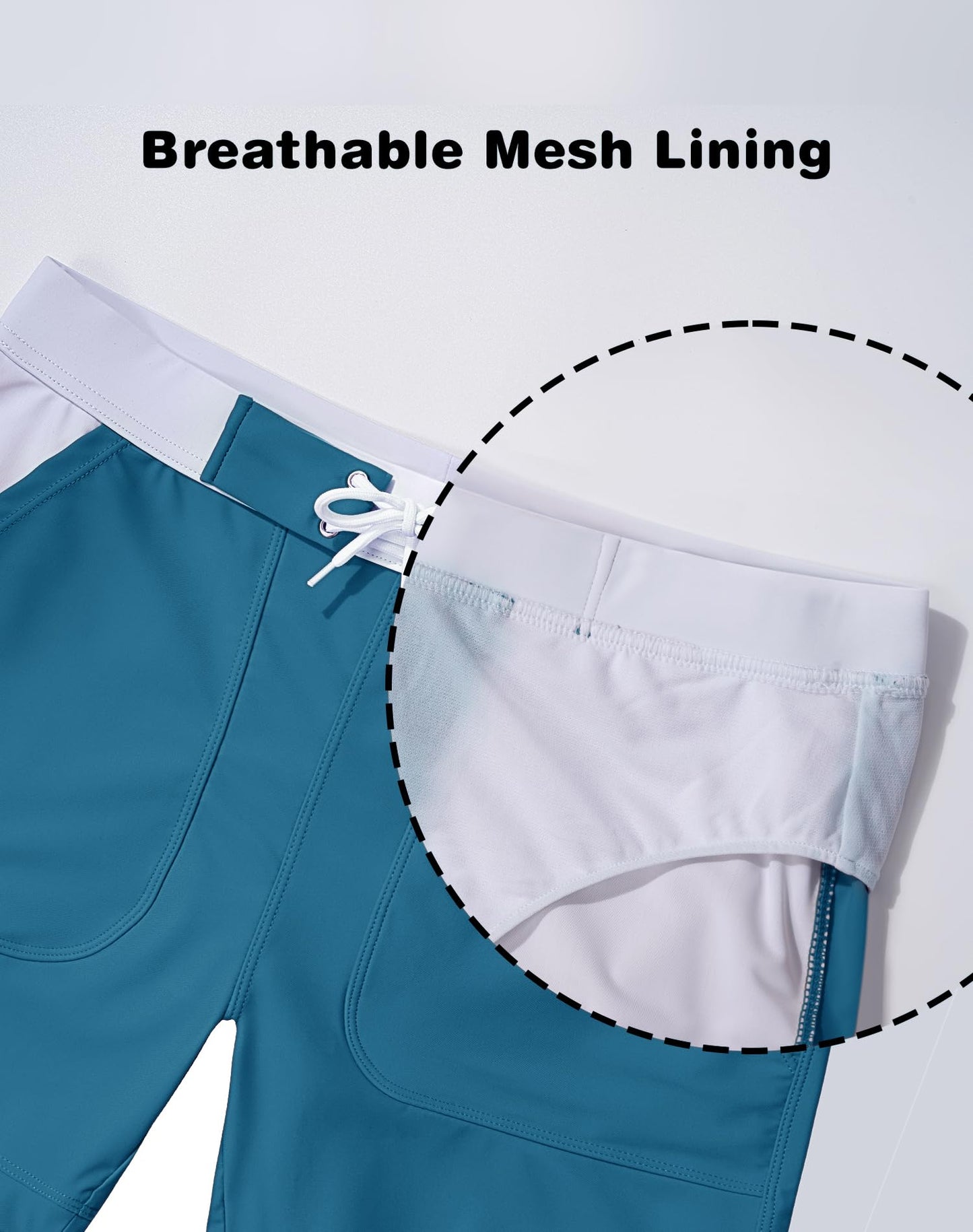 MAGNIVIT Men's Swimwear Swimsuits Solid Basic Long Swim Sport Trunks Board Shorts with Pockets