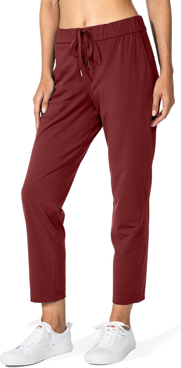 G Gradual Women's Pants with Deep Pockets 7/8 Stretch Ankle Sweatpants for Golf, Athletic, Lounge, Travel, Work