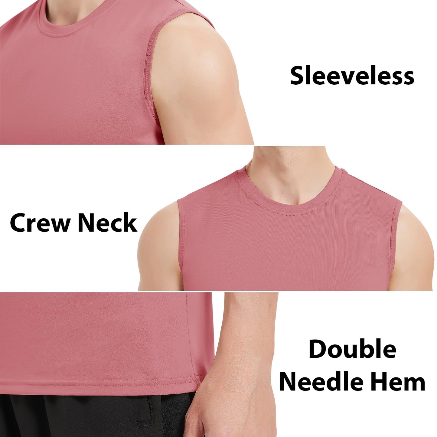 MAGNIVIT Men's Cotton Tank Tops Workout Gym Moisture Wicking T Shirts Muscle Athletic Sleeveless Top