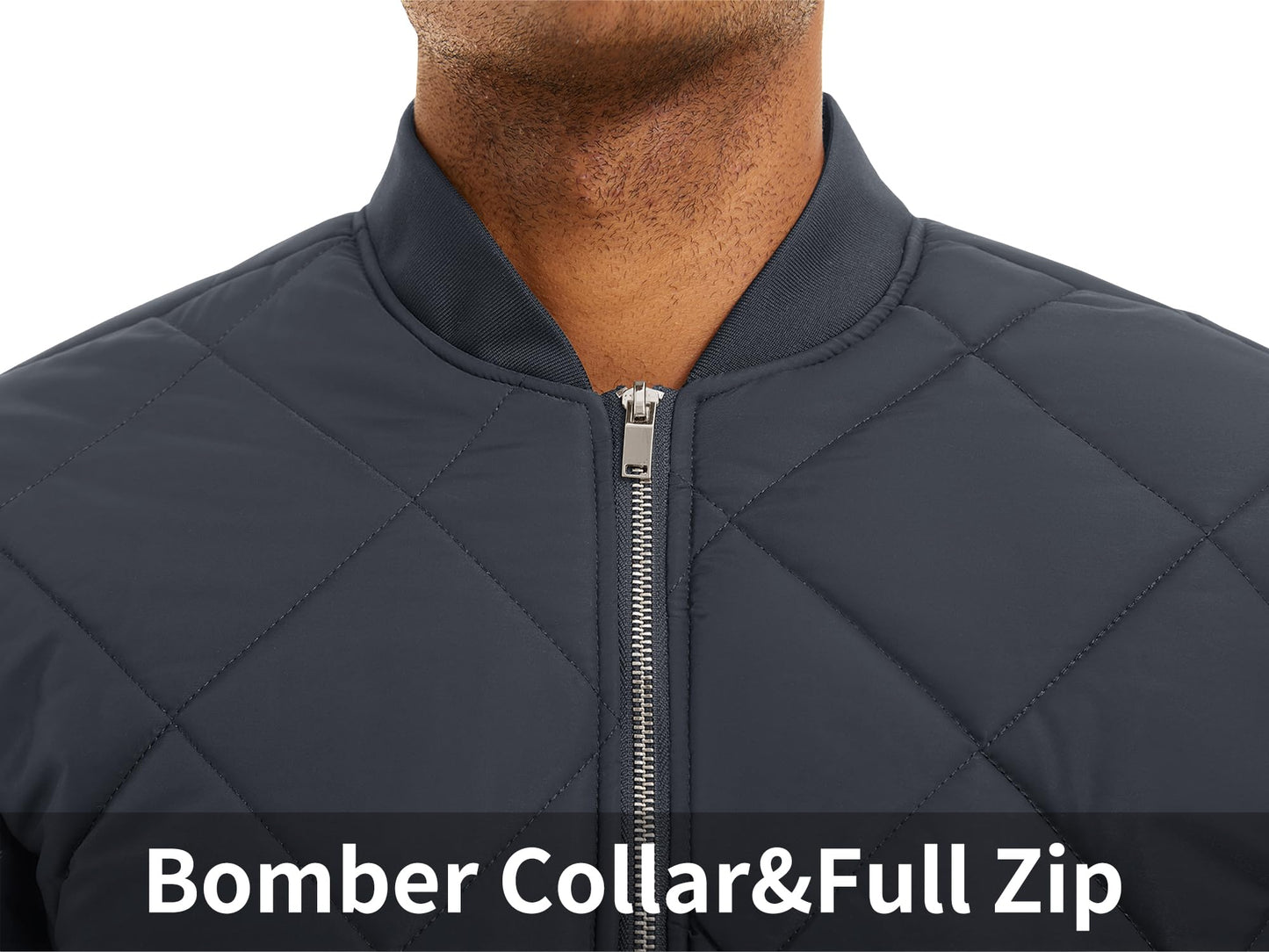 MAGNIVIT Men's Bomber Jacket Winter Fall Quilted Puffer Jacket Warm Padded Coats