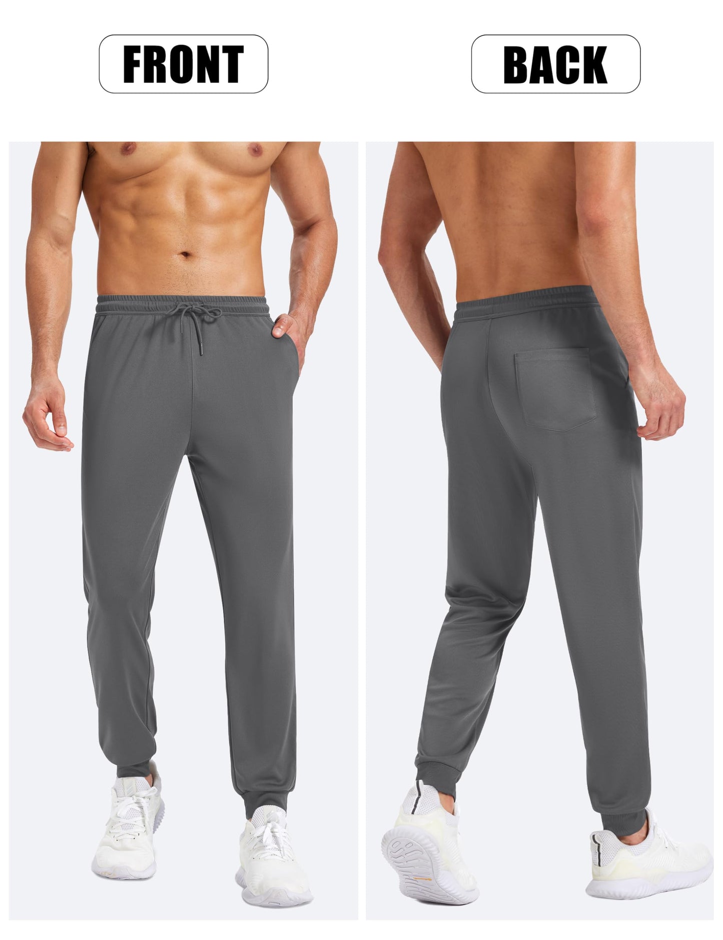 MAGNIVIT Men's Lightweight Joggers Sweatpants with Pockets Breathable Quick Dry Athletic for Running Gym Work Out