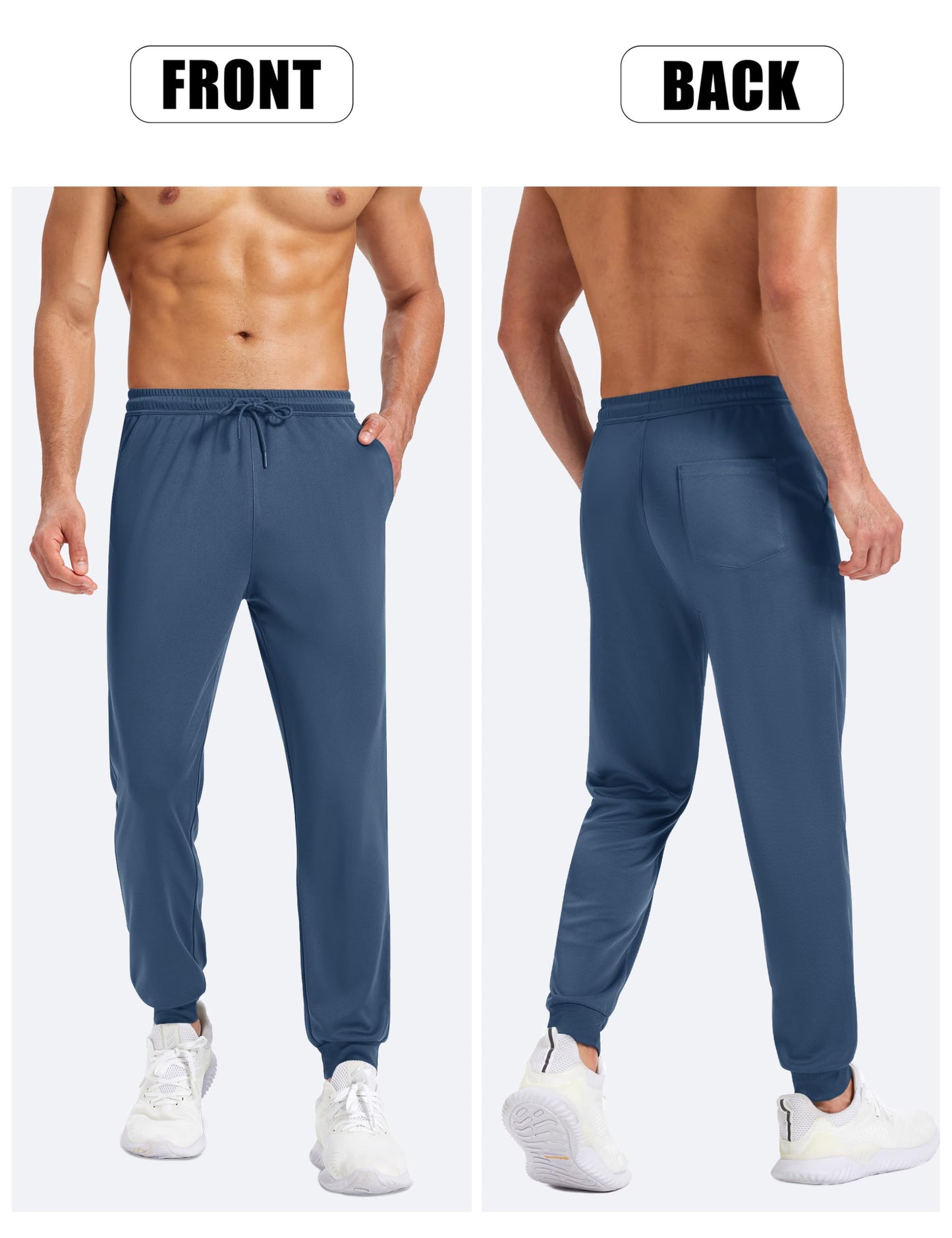 MAGNIVIT Men's Lightweight Joggers Sweatpants with Pockets Breathable Quick Dry Athletic for Running Gym Work Out