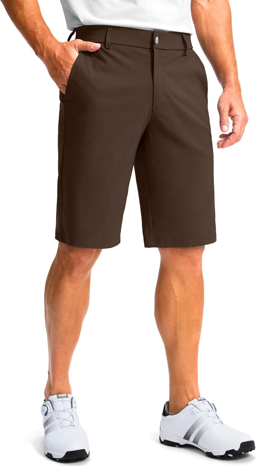 Men's Golf Shorts with 5 Pockets 11" Inseam Stretch Quick Dry Casual Work Dress Shorts for Men