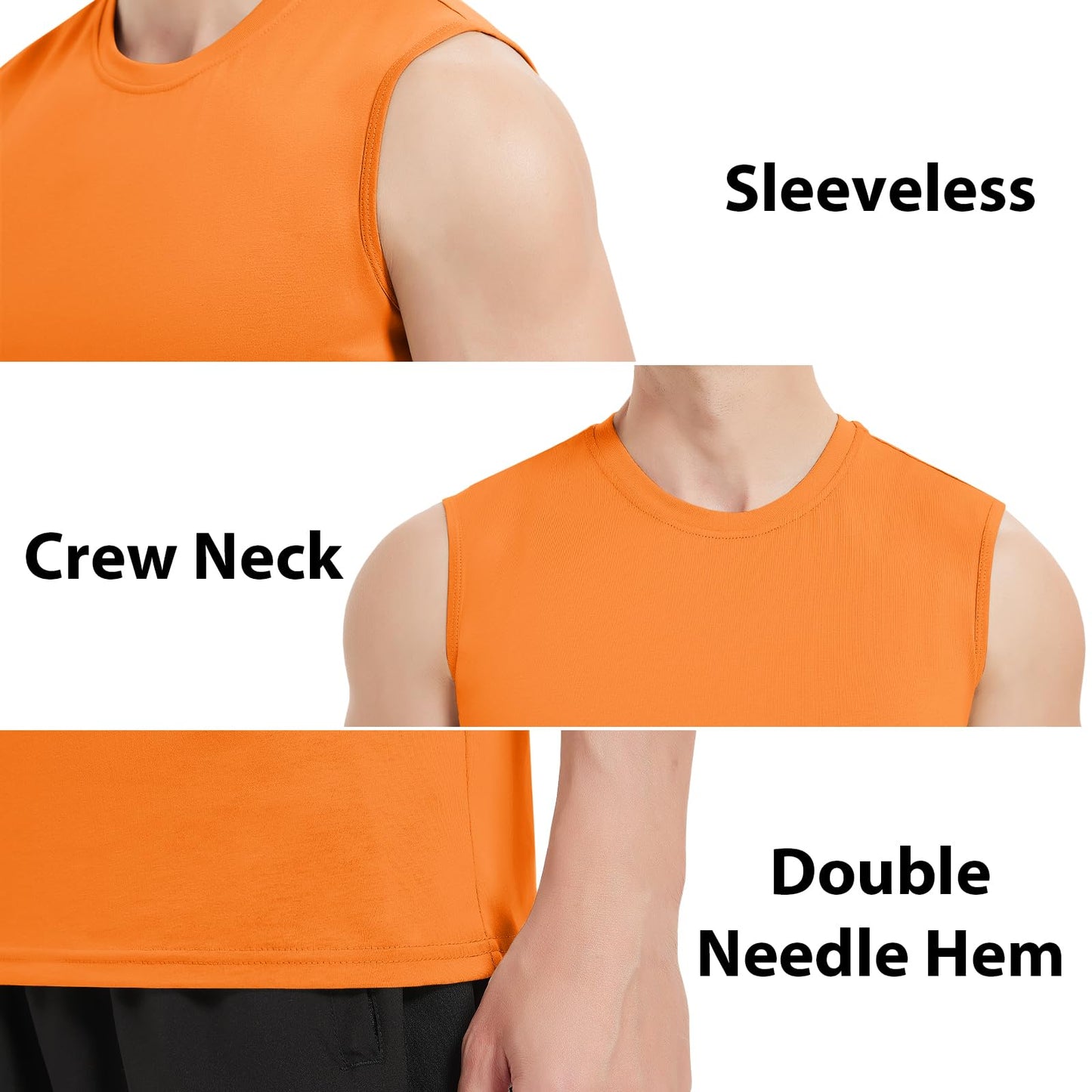 MAGNIVIT Men's Cotton Tank Tops Workout Gym Moisture Wicking T Shirts Muscle Athletic Sleeveless Top