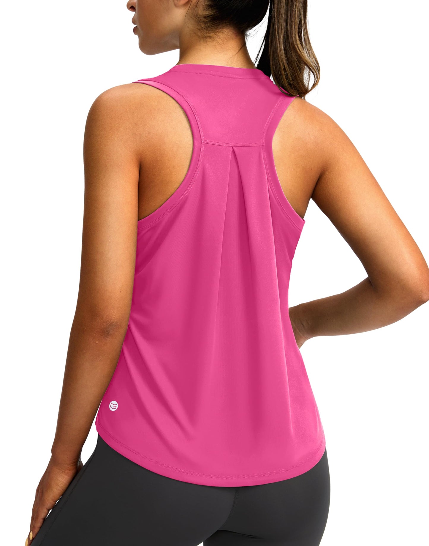 Women's Workout Tops Racerback Athletic Tank Tops Sleeveless Loose Fit Yoga Running Gym Shirts for Women