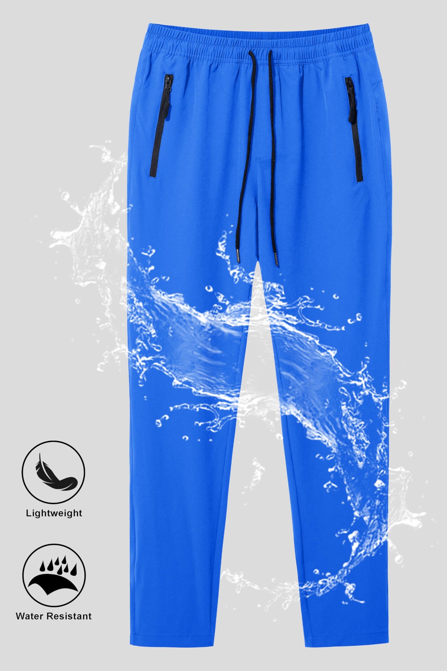 MAGNIVIT Men's Sweatpants with Zipper Pocket Lightweight Quick Dry Athletic Pants Elastic Waist Casual Jogger Gym Hiking Pant