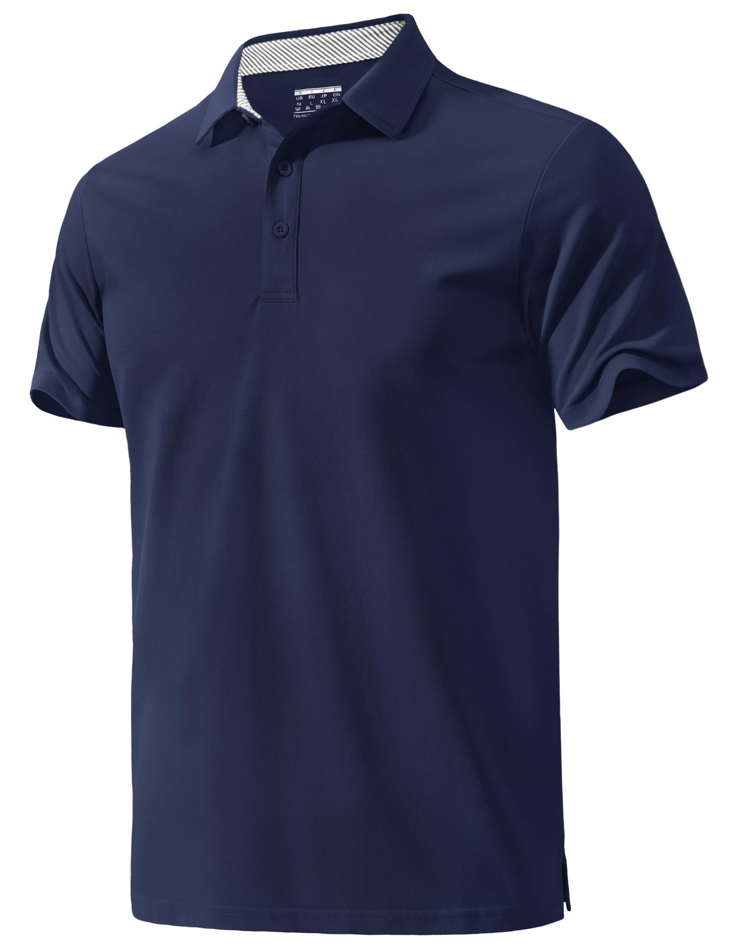 MAGNIVIT Mens Polo Shirts Short Sleeve Athletic Golf Shirts Moisture Wicking 3-Button Casual Cotton Collared Shirt