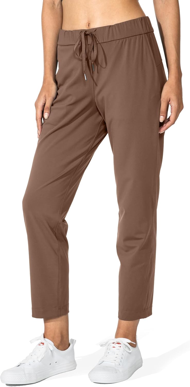 G Gradual Women's Pants with Deep Pockets 7/8 Stretch Ankle Sweatpants for Golf, Athletic, Lounge, Travel, Work